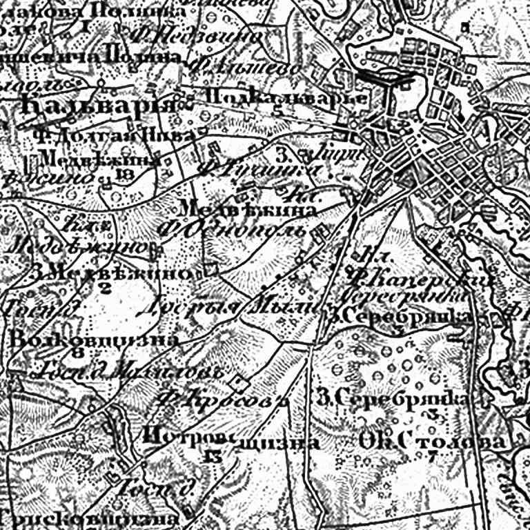 Фрагменты карты XIX века.
